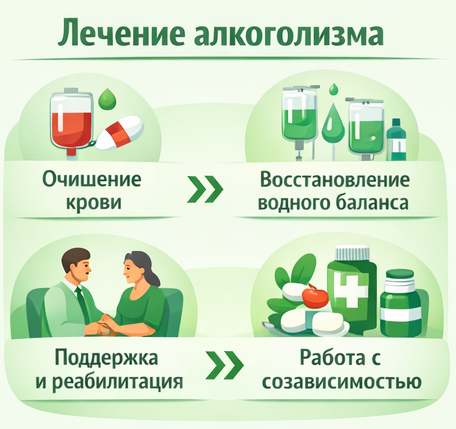лечение алкоголизма в Полярных Зорях этапы